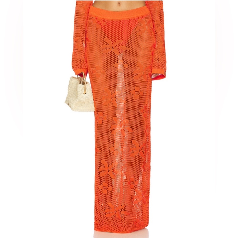 SNDYS Terra Maxi Skirt in Volcanic XXS